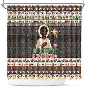 Christmas In South Africa Jesus Shower Curtain South Africa Coat Of Arms Jesus Art