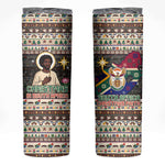 Christmas In South Africa Jesus Skinny Tumbler South Africa Coat Of Arms Jesus Art