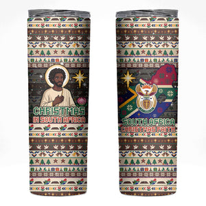 Christmas In South Africa Jesus Skinny Tumbler South Africa Coat Of Arms Jesus Art