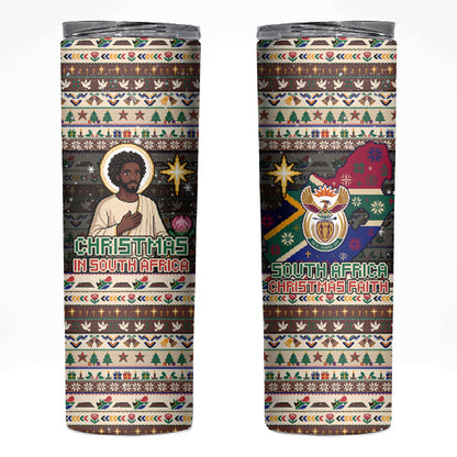 Christmas In South Africa Jesus Skinny Tumbler South Africa Coat Of Arms Jesus Art