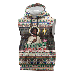 Christmas In South Africa Jesus Sleeveless Hoodie South Africa Coat Of Arms Jesus Art
