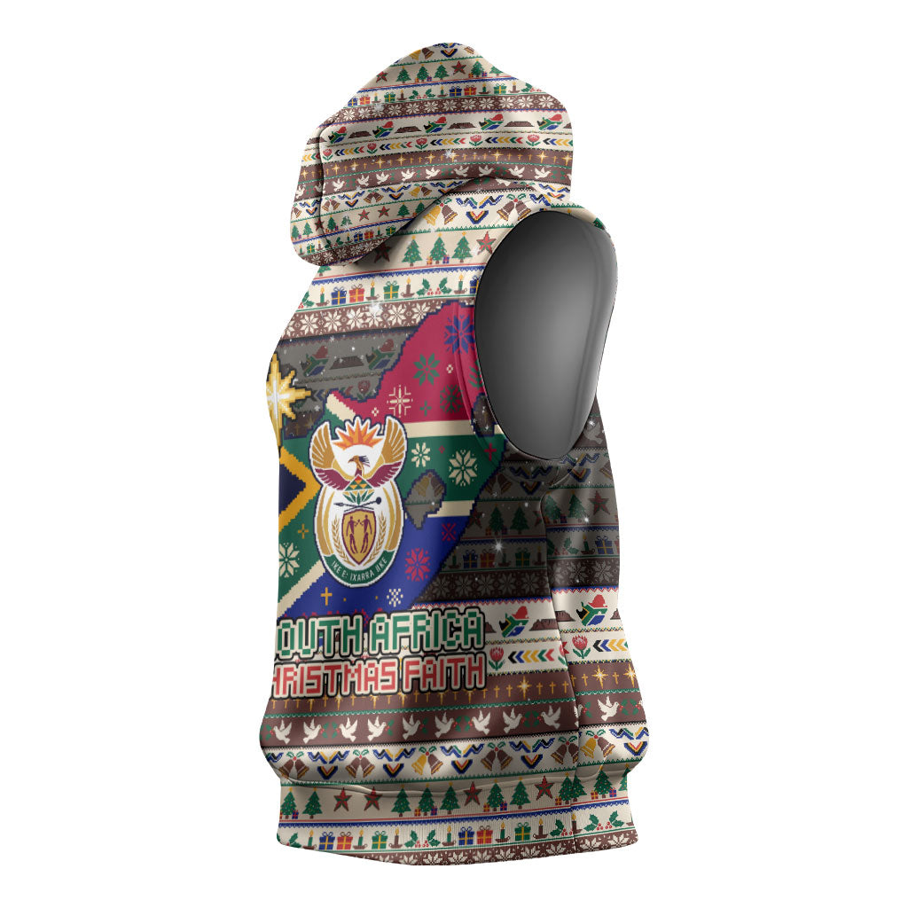 Christmas In South Africa Jesus Sleeveless Hoodie South Africa Coat Of Arms Jesus Art