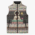 Christmas In South Africa Jesus Sleeveless Puffer Jacket South Africa Coat Of Arms Jesus Art