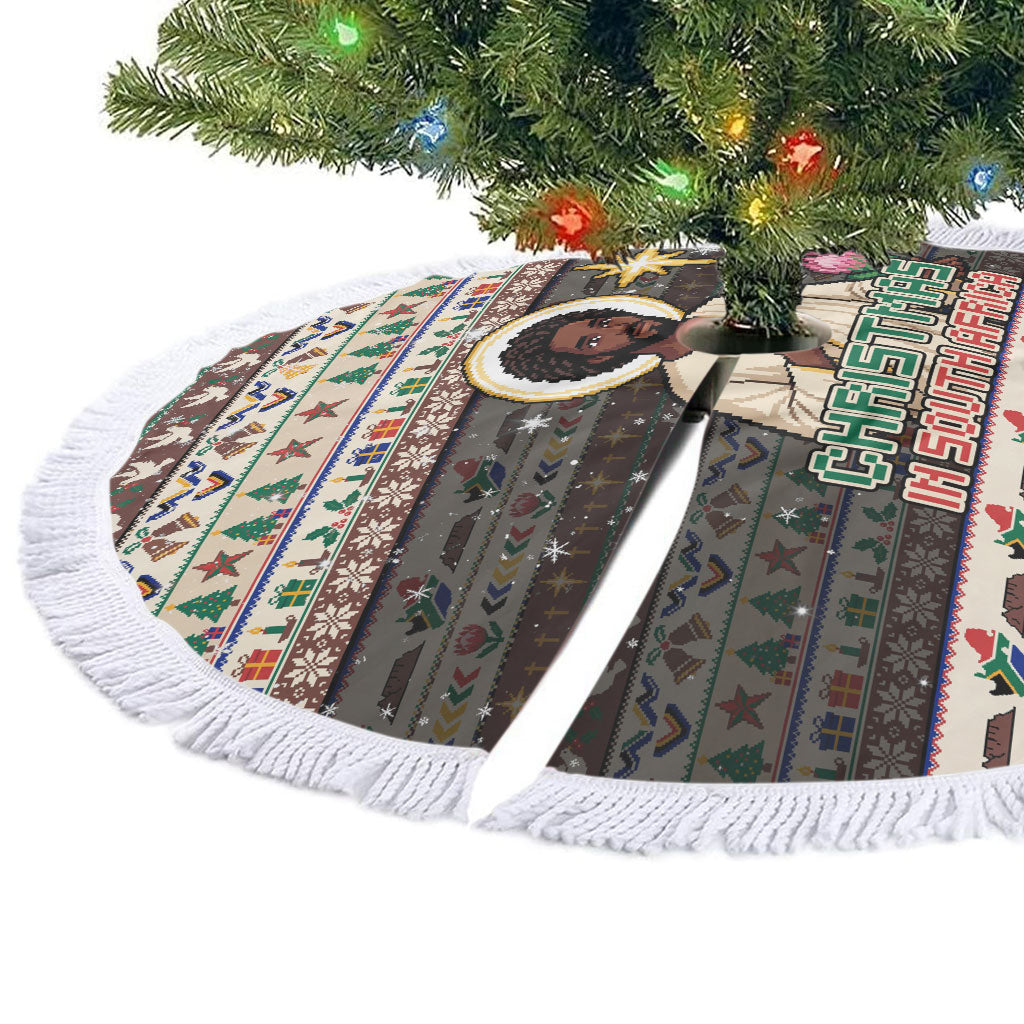 Christmas In South Africa Jesus Tree Skirt South Africa Coat Of Arms Jesus Art