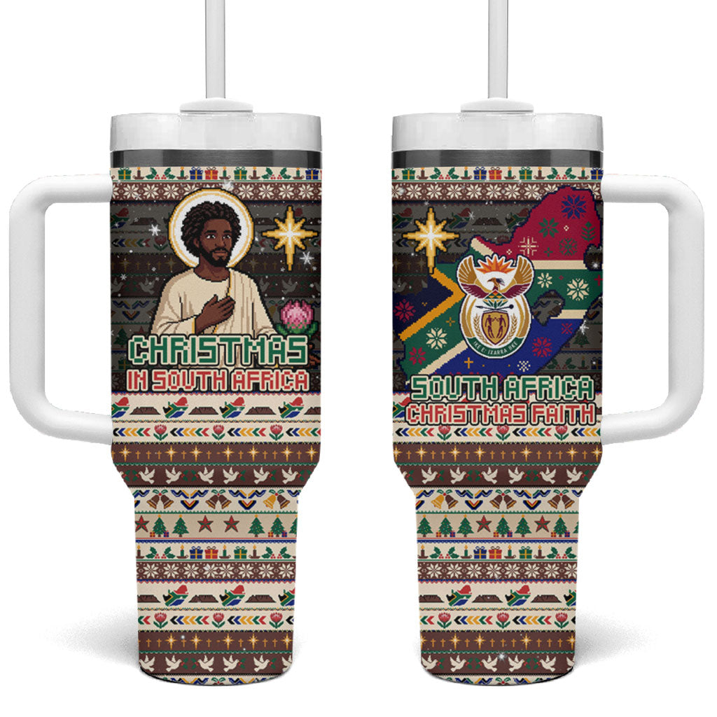 Christmas In South Africa Jesus Tumbler With Handle South Africa Coat Of Arms Jesus Art