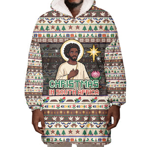 Christmas In South Africa Jesus Wearable Blanket Hoodie South Africa Coat Of Arms Jesus Art