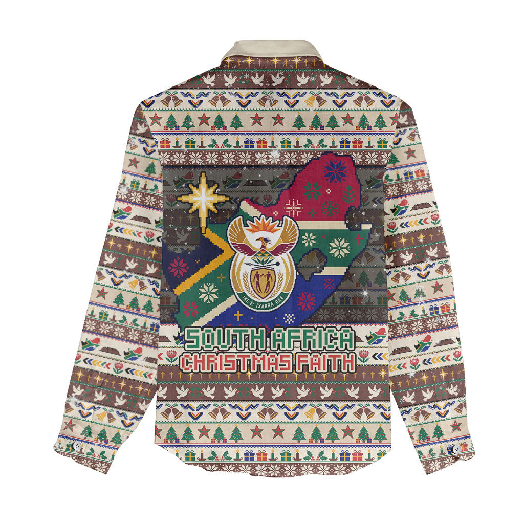 Christmas In South Africa Jesus Women Casual Shirt South Africa Coat Of Arms Jesus Art