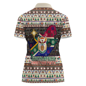Christmas In South Africa Jesus Women Polo Shirt South Africa Coat Of Arms Jesus Art