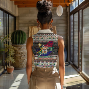 Christmas In South Africa Jesus Women Sleeveless Polo Shirt South Africa Coat Of Arms Jesus Art