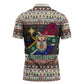 Christmas In South Africa Jesus Zipper Polo Shirt South Africa Coat Of Arms Jesus Art