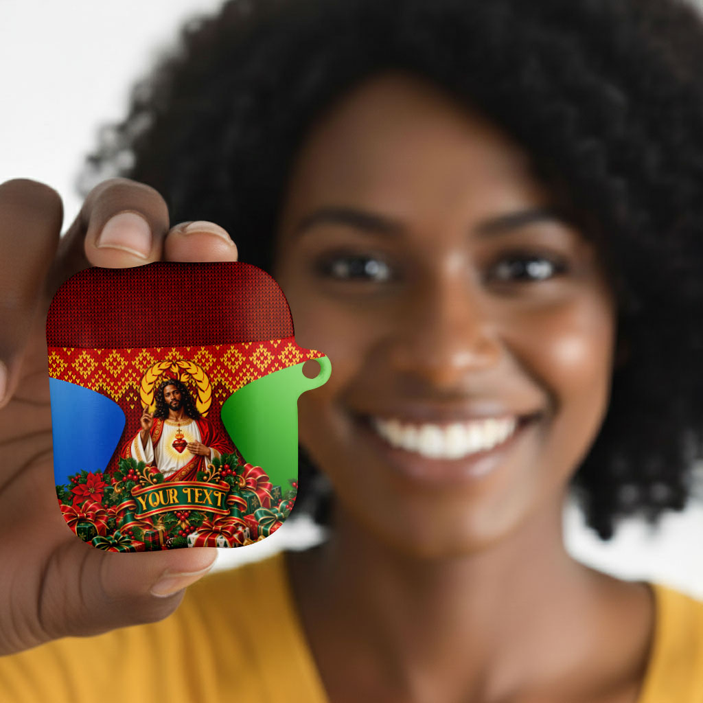 Personalized Eritrea Jesus Christmas AirPods Case Camel Emblem Ugly ...