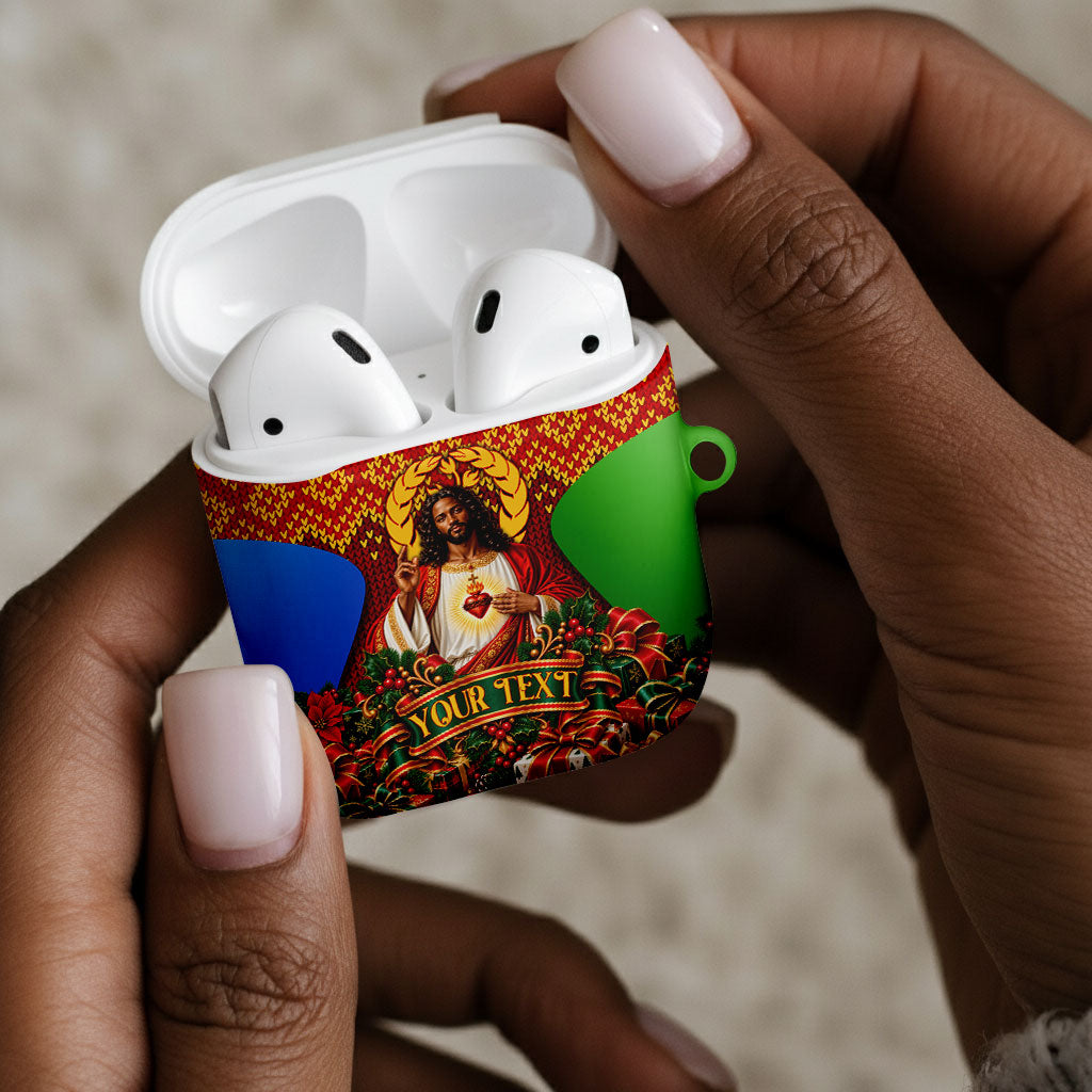 Personalized Eritrea Jesus Christmas AirPods Case Camel Emblem Ugly ...