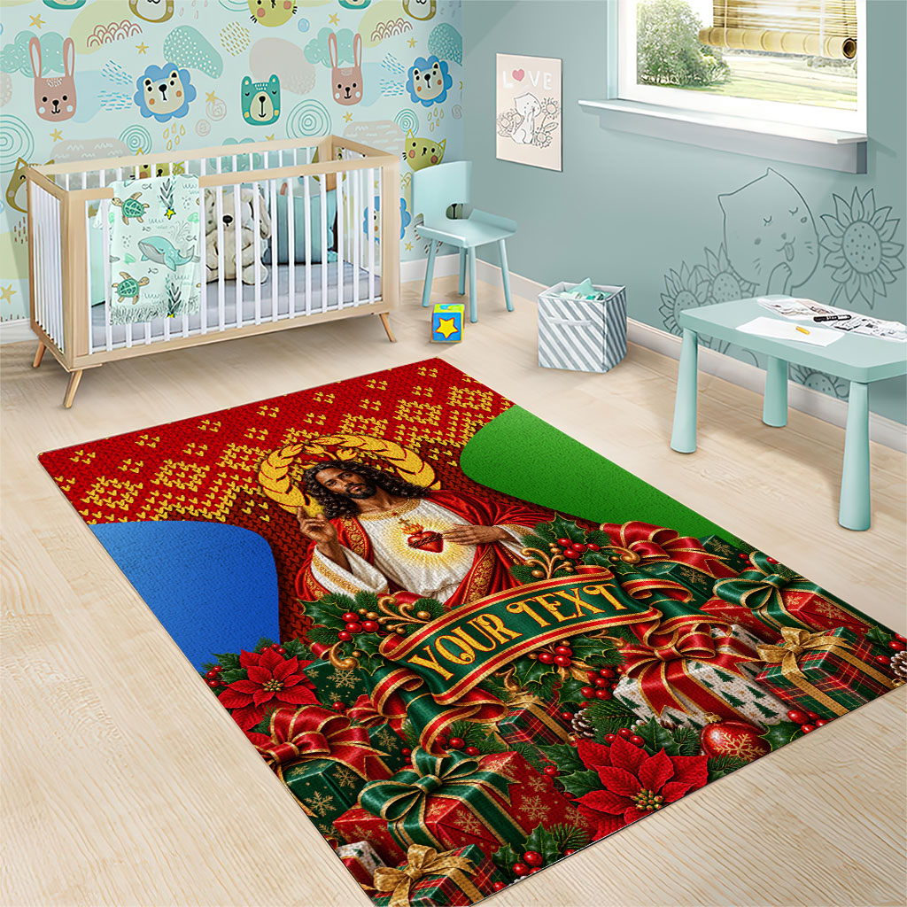 Personalized Eritrea Jesus Christmas Area Rug Camel Emblem Ugly Pattern Festive Holiday