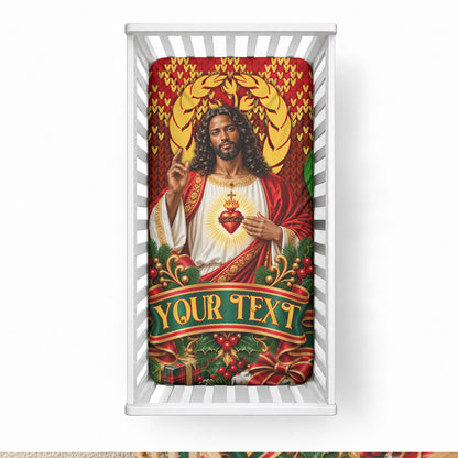 Personalized Eritrea Jesus Christmas Baby Bed Cover Camel Emblem Ugly Pattern Festive Holiday