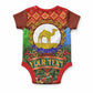 Personalized Eritrea Jesus Christmas Baby Onesie Camel Emblem Ugly Pattern Festive Holiday