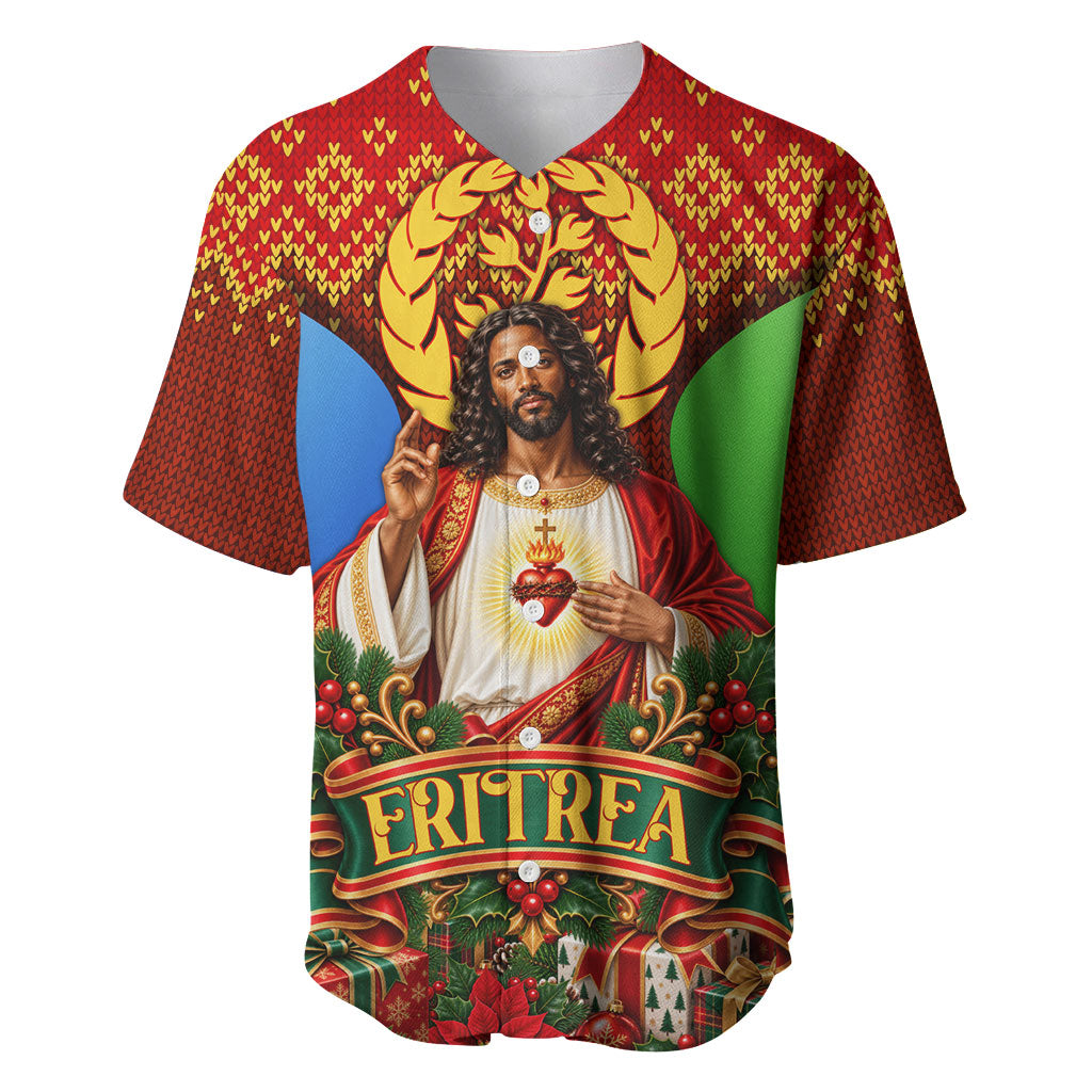Personalized Eritrea Jesus Christmas Baseball Jersey Camel Emblem Ugly ...
