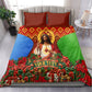 Personalized Eritrea Jesus Christmas Bedding Set Camel Emblem Ugly Pattern Festive Holiday
