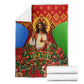 Personalized Eritrea Jesus Christmas Blanket Camel Emblem Ugly Pattern Festive Holiday