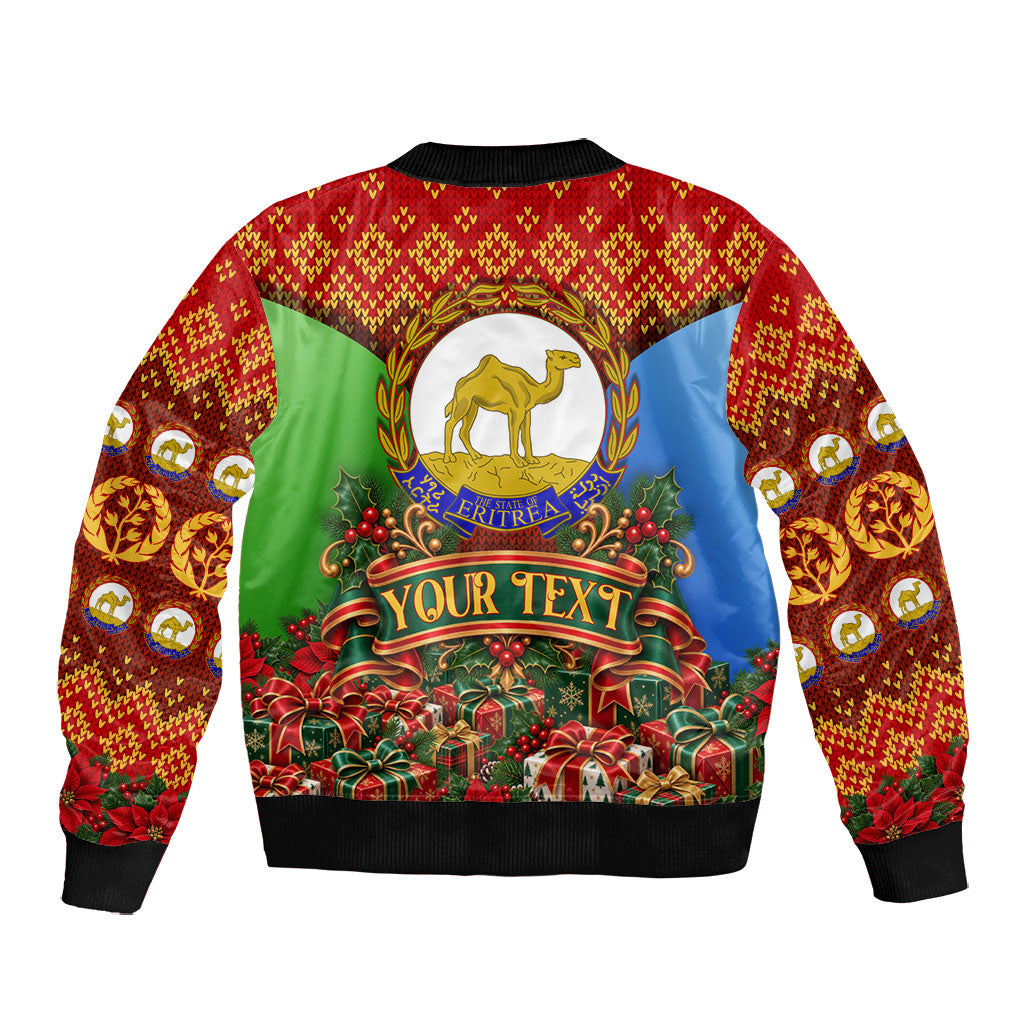 Personalized Eritrea Jesus Christmas Bomber Jacket Camel Emblem Ugly ...