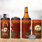 Personalized Eritrea Jesus Christmas 4 in 1 Can Cooler Tumbler Camel Emblem Ugly Pattern Festive Holiday