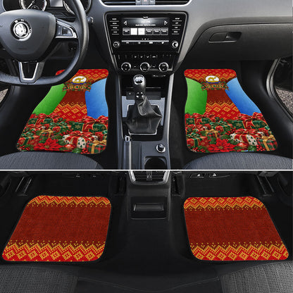 Personalized Eritrea Jesus Christmas Car Mats Camel Emblem Ugly Pattern Festive Holiday