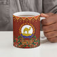 Personalized Eritrea Jesus Christmas Ceramic Mug Camel Emblem Ugly Pattern Festive Holiday
