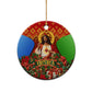 Eritrea Jesus Christmas Ceramic Ornament Camel Emblem Ugly Pattern Festive Holiday