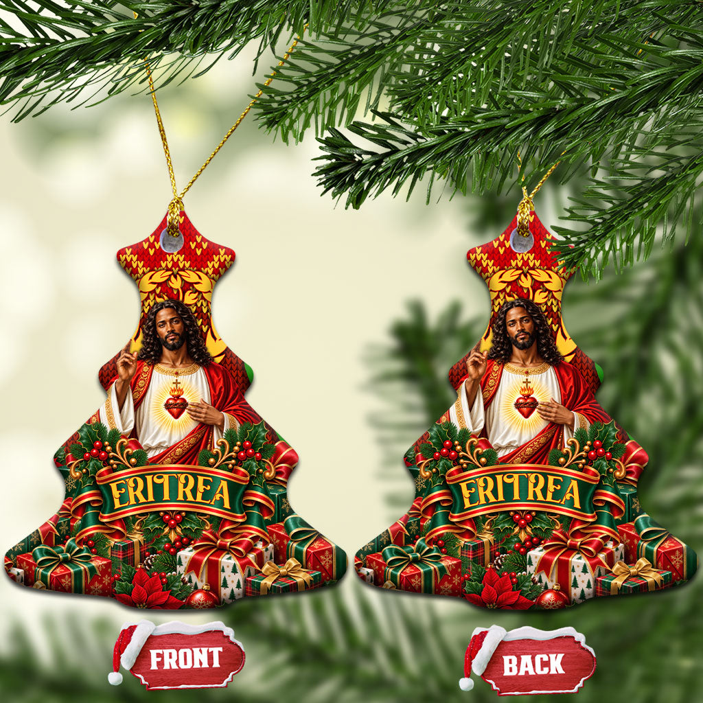Eritrea Jesus Christmas Ceramic Ornament Camel Emblem Ugly Pattern Festive Holiday