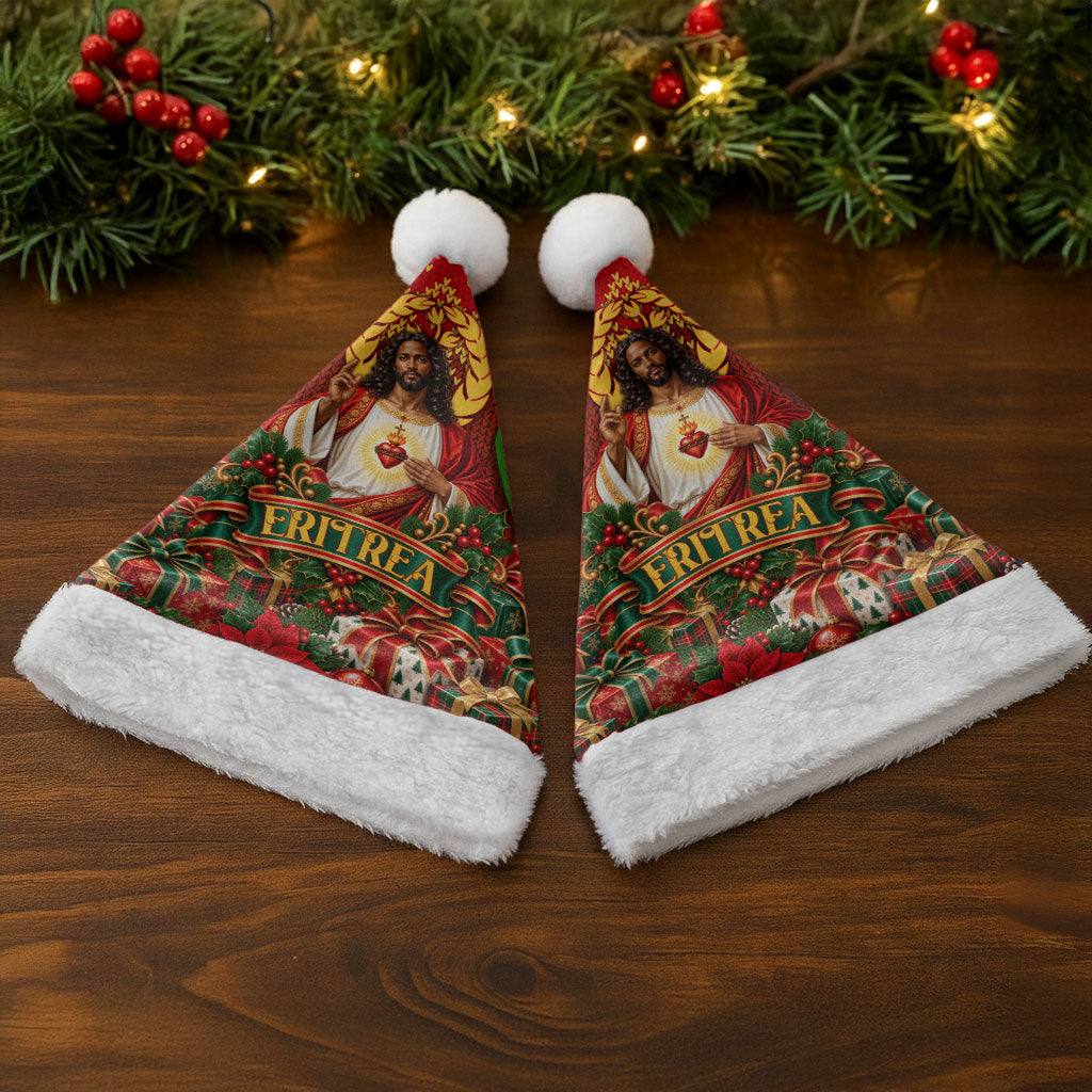 Eritrea Jesus Christmas Santa Hat Camel Emblem Ugly Pattern Festive ...