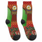 Personalized Eritrea Jesus Christmas Crew Socks Camel Emblem Ugly Pattern Festive Holiday