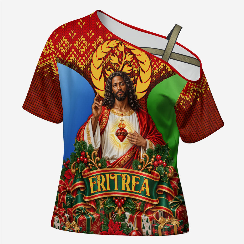 Personalized Eritrea Jesus Christmas Cross Shoulder Shirt Camel Emblem ...