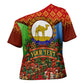 Personalized Eritrea Jesus Christmas Cross Shoulder Shirt Camel Emblem Ugly Pattern Festive Holiday