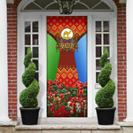 Personalized Eritrea Jesus Christmas Door Cover Camel Emblem Ugly Pattern Festive Holiday