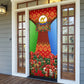 Personalized Eritrea Jesus Christmas Door Cover Camel Emblem Ugly Pattern Festive Holiday
