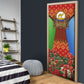 Personalized Eritrea Jesus Christmas Door Cover Camel Emblem Ugly Pattern Festive Holiday
