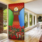 Personalized Eritrea Jesus Christmas Door Cover Camel Emblem Ugly Pattern Festive Holiday
