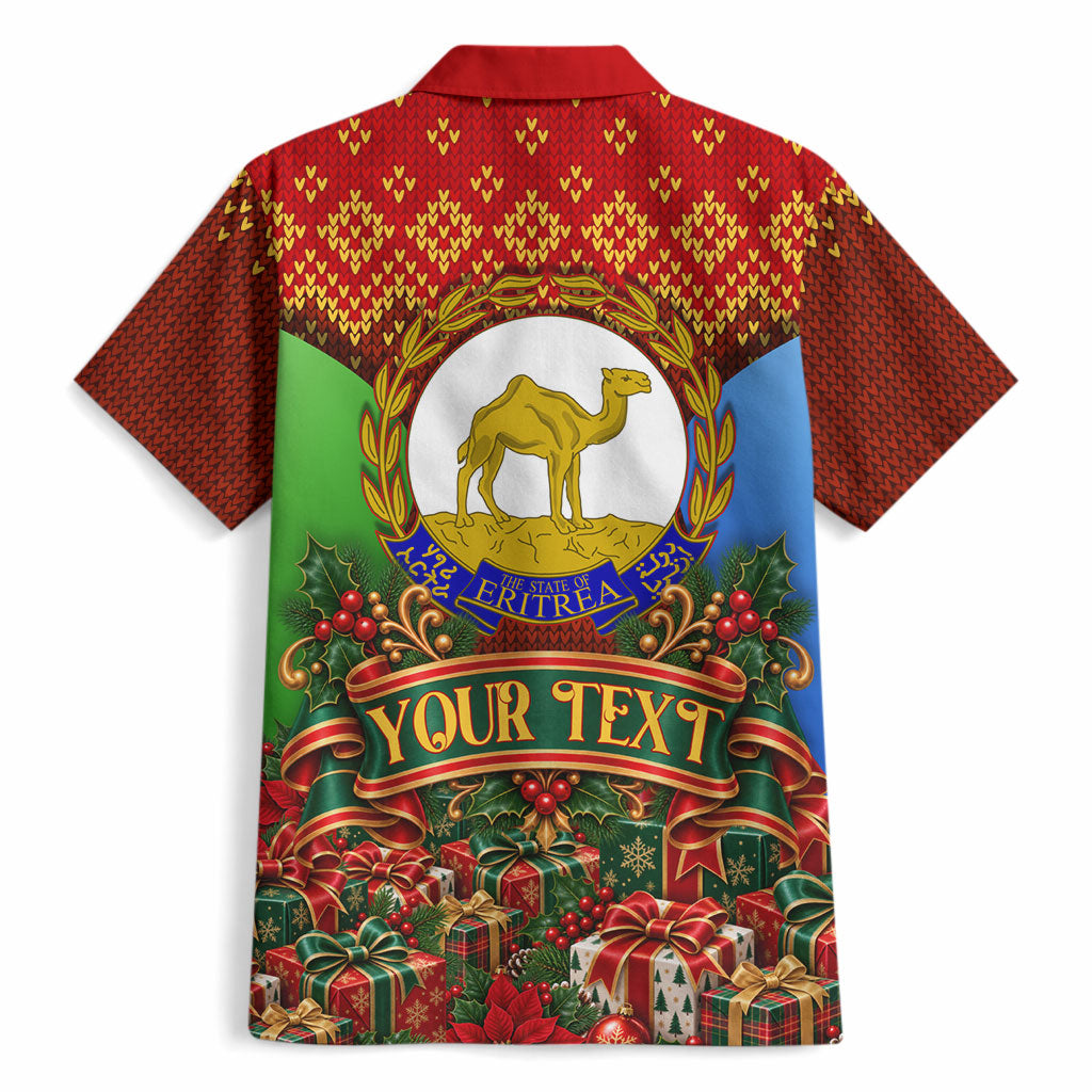 Personalized Eritrea Jesus Christmas Hawaiian Shirt Camel Emblem Ugly Pattern Festive Holiday