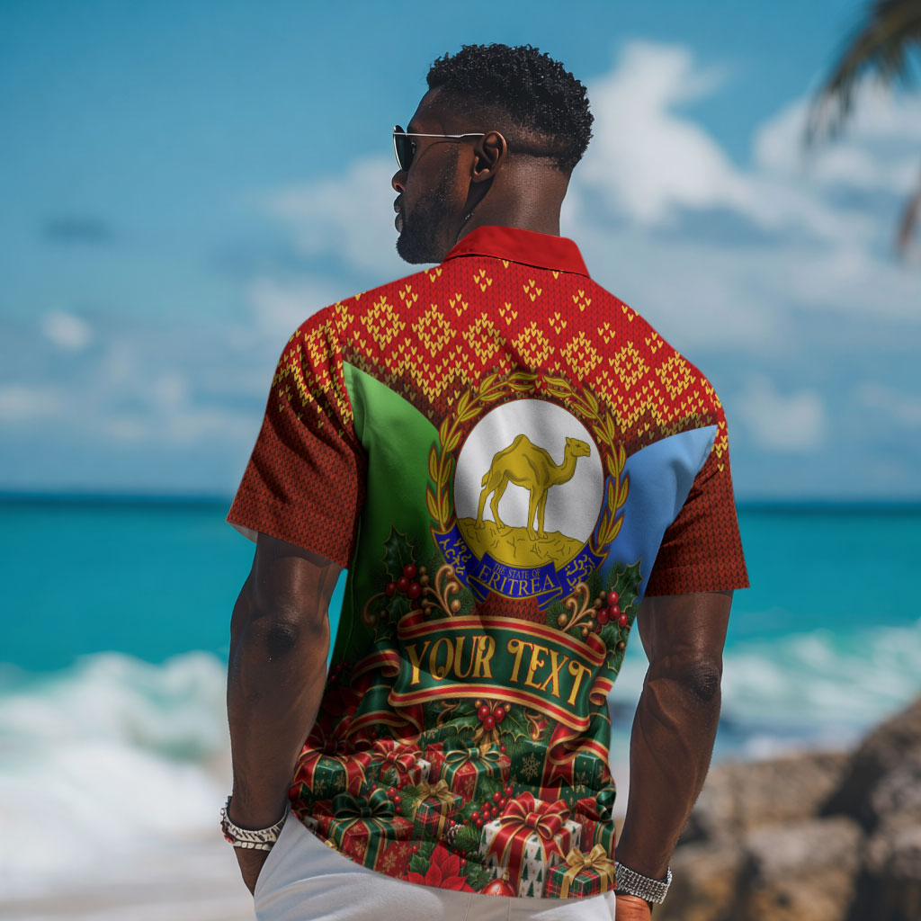 Personalized Eritrea Jesus Christmas Hawaiian Shirt Camel Emblem Ugly Pattern Festive Holiday
