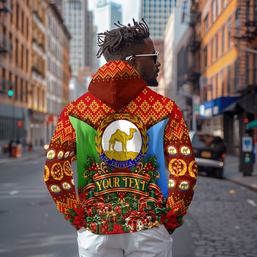 Personalized Eritrea Jesus Christmas Hoodie Camel Emblem Ugly Pattern Festive Holiday
