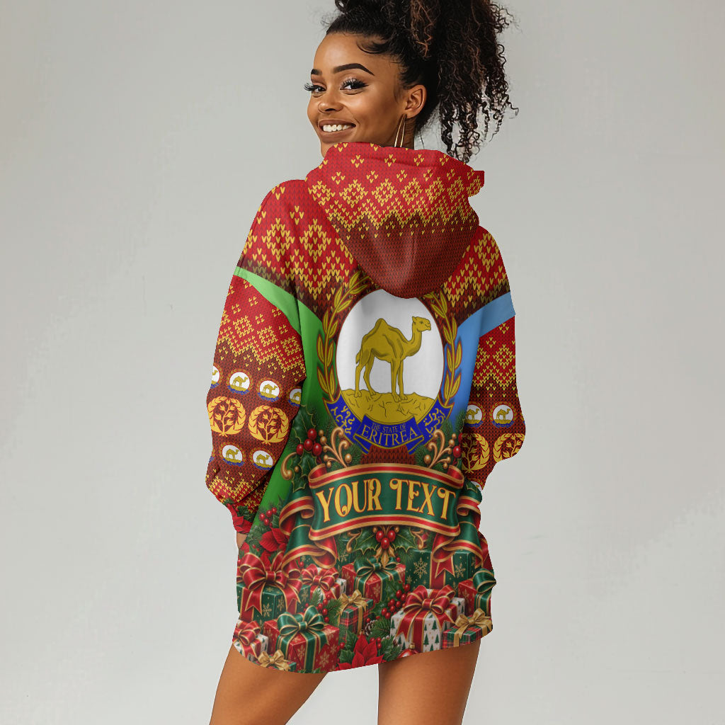 Personalized Eritrea Jesus Christmas Hoodie Dress Camel Emblem Ugly Pattern Festive Holiday