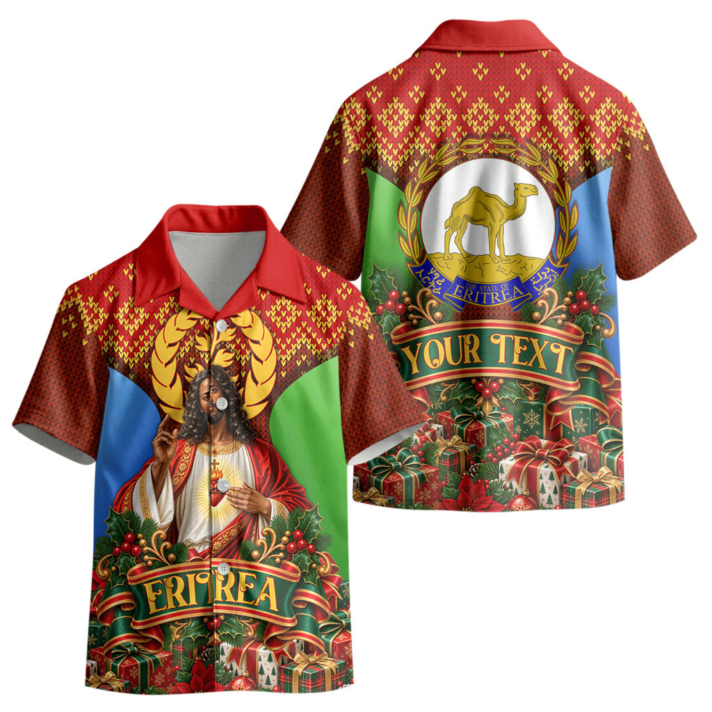 Personalized Eritrea Jesus Christmas Kid Hawaiian Shirt Camel Emblem ...