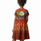 Personalized Eritrea Jesus Christmas Kid Short Sleeve Dress Camel Emblem Ugly Pattern Festive Holiday