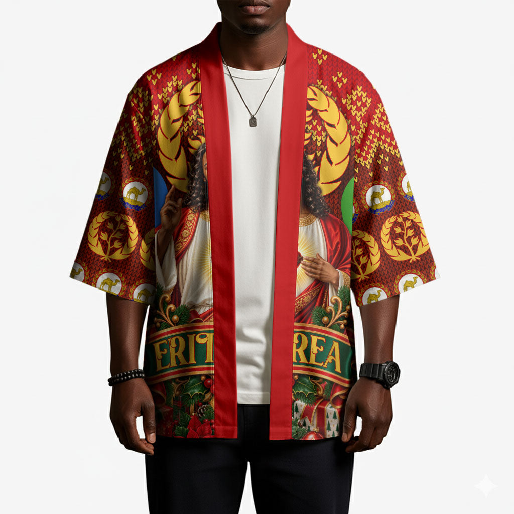 Personalized Eritrea Jesus Christmas Kimono Camel Emblem Ugly Pattern ...