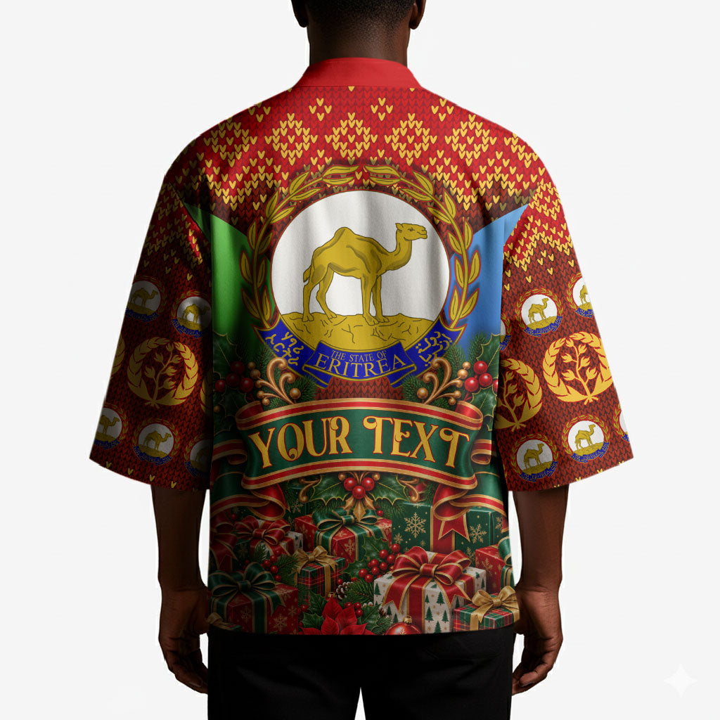 Personalized Eritrea Jesus Christmas Kimono Camel Emblem Ugly Pattern Festive Holiday