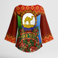 Personalized Eritrea Jesus Christmas Kimono Sleeve Blouse Camel Emblem Ugly Pattern Festive Holiday