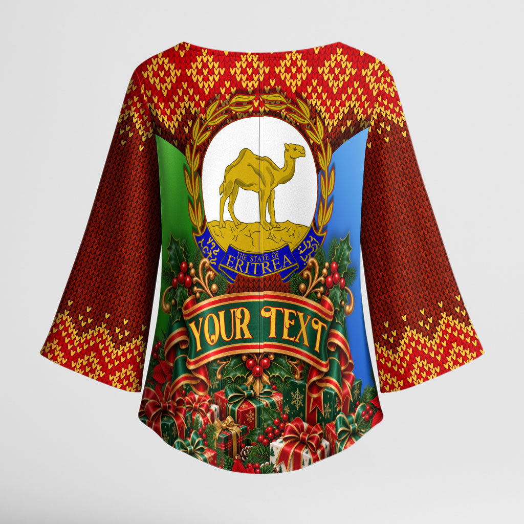 Personalized Eritrea Jesus Christmas Kimono Sleeve Blouse Camel Emblem ...