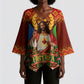 Personalized Eritrea Jesus Christmas Kimono Sleeve Blouse Camel Emblem Ugly Pattern Festive Holiday