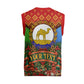 Personalized Eritrea Jesus Christmas Knitted V-Neck Vest Camel Emblem Ugly Pattern Festive Holiday