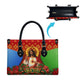 Personalized Eritrea Jesus Christmas Leather Bag Camel Emblem Ugly Pattern Festive Holiday