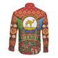 Personalized Eritrea Jesus Christmas Long Sleeve Button Shirt Camel Emblem Ugly Pattern Festive Holiday